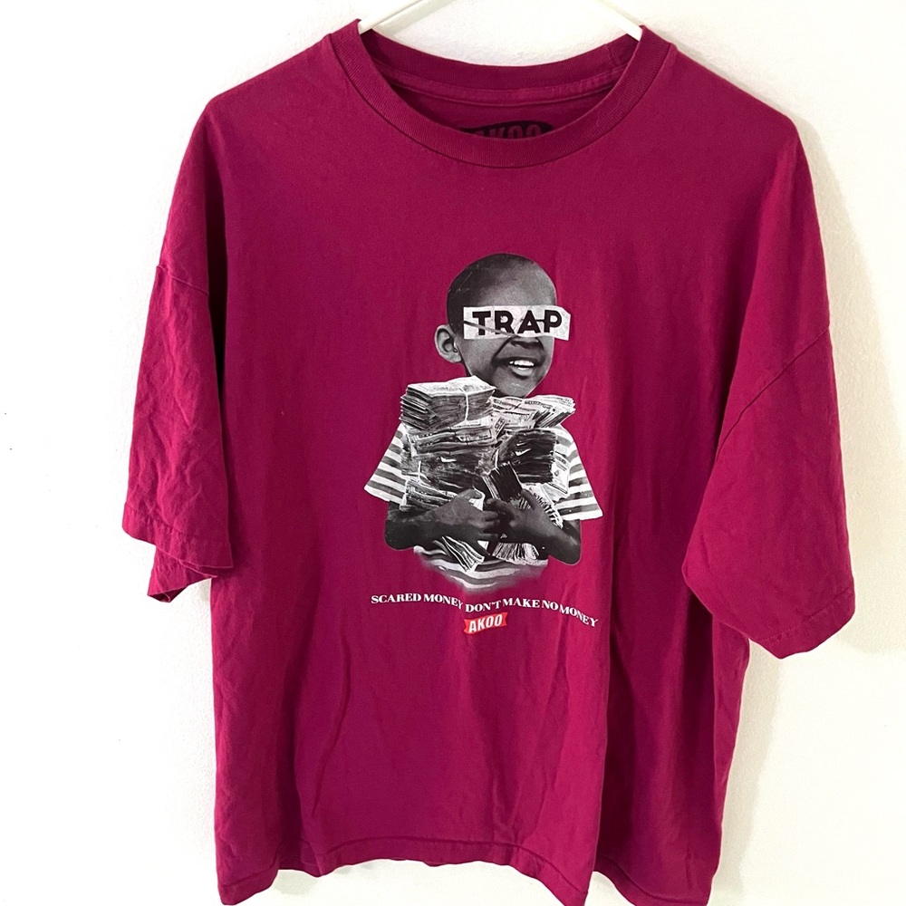 Akoo Scared Money Don’t Make No Money T-Shirt, Size: XXL